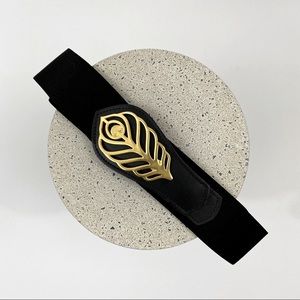 2/$15❄️❄️Foxy Jewelry Gold Peacock Feather Waist Belt, Small